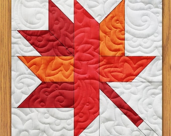 Dreamy Maple Charms Quilt Block PDF Pattern With Video Tutorial || 6, 8, 10, 12, and 14 Inch Size Versions Included