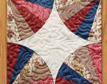 Shimmering Fans Quilt Block PDF Pattern With Video Tutorial || 6, 8, 10, 12, and 14 Inch Size Versions Included