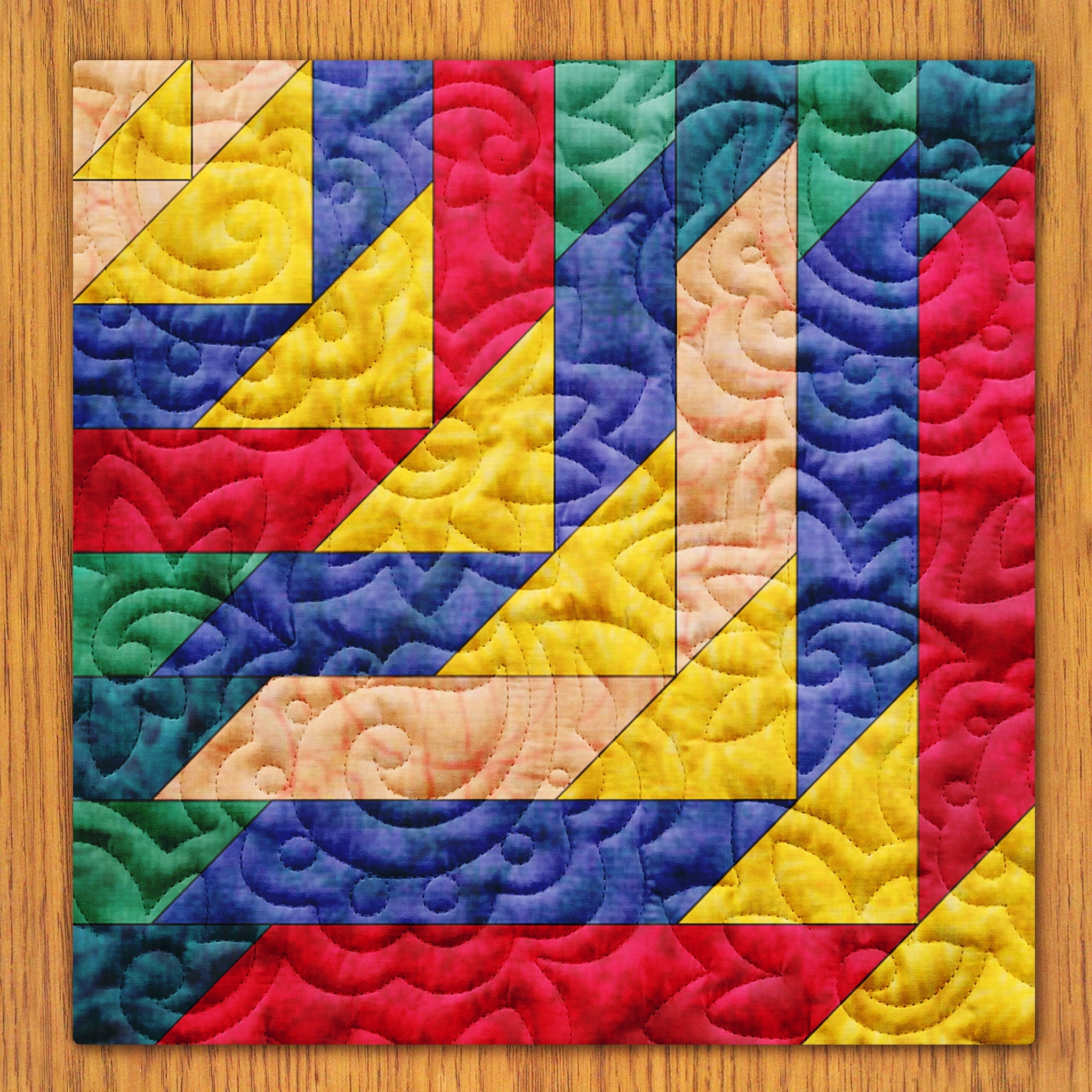 Festive Ribbons Quilt Block PDF Pattern With Video Tutorial 6, 8, 10