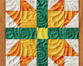 Autumn Keeper Quilt Block PDF Pattern With Video Tutorial || 6, 8, 10, 12, and 14 Inch Size Versions Included