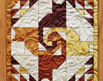 Spiral Cats Quilt Block PDF Pattern With Video Tutorial || 16, 18, 20, 22, and 24 Inch Size Versions Included