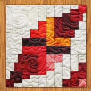 Cubic Chain Sphere Quilt Block PDF Pattern With Video Tutorial || 6, 8, 10, 12, and 14 Inch Size Versions Included