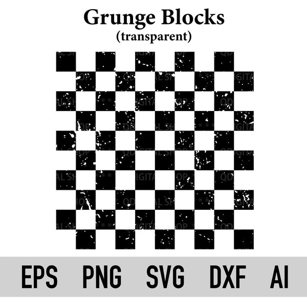 Grunge Blocks SVG, PNG, Checkboard Svg, Distressed Background Svg, Texture Clipart, Cricut, Cut File, Dxf, Vector, Instant Download