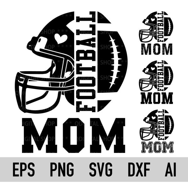 Football Mom Svg, Png, Eps, Dxf, Football Mom Life Svg, Football Mom Shirt Svg,Football Mama Svg, Football Shirt Svg, BUNDLE, Commercial Use