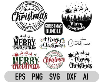 Christmas SVG Bundle, Png, Merry Christmas Svg, Funny Christmas Svg, Cut File, Cricut, Clipart, Commercial Use, Christmas Sayings Quotes