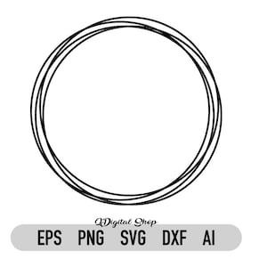 Layered verdickter Kreis Rahmen Svg/Png/Dxf, Kreis-Datei für Cricut, schneidbare Datei, Kreis Rahmen Svg, Instant Download