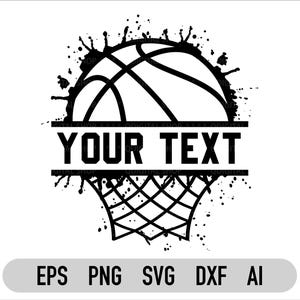 Basketball Logo Svg Png, Basketball Team Shirt Svg, Basketball Logo Template, Cricut, Cut File, Silhouette, Basketball Team Design, Dxf