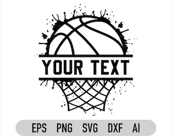 Basketball Logo Svg Png, Basketball Team Shirt Svg, Basketball Logo Template, Cricut, Cut File, Silhouette, Basketball Team Design, Dxf