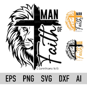 Hombre de Dios Svg, Hombre de Fe Svg, Jesús Svg, Cruz Svg, Dios Svg, Svg Religioso, Cricut, Silhouette Cameo, Archivo Vectorial, Clipart, Png, Dxf