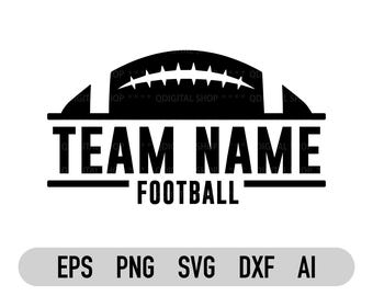 Football Team Template Svg and Png, Football Shirt Svg, Football Mom Svg, Football Logo, Svg File for Cricut, Cut File, Vector File, Dxf, Ai
