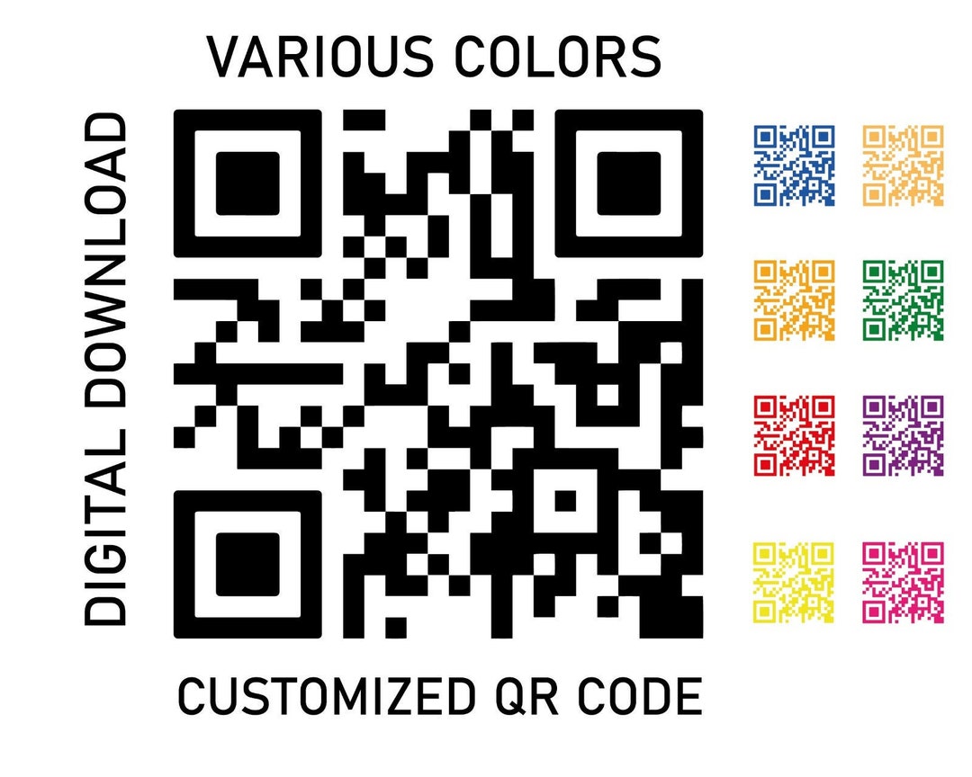 Digital QR Code Download, Website, Small Business, Scan to Pay, Social ...