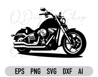 Motocicleta SVG - Archivo digital de motocicleta - Moto Svg - Motocicleta Clipart - Motocicleta Svg para Cricut - Descarga instantánea-Png-Eps-Svg-Ai