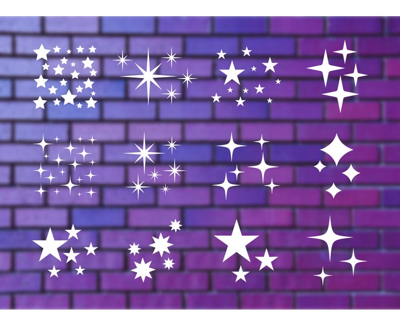 Sparkle Stars Svg, Stars Png, Sparkle Png, Svg file for Cricut, Dxf, Eps, Vector, image 2