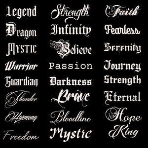 Lot de polices de tatouage premium, lot de polices de tatouage professionnel, polices Procreate, polices Cricut, police de calligraphie, TTF, OTF, 24 polices