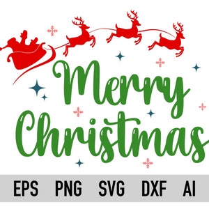 Merry Christmas Svg, Png, Christmast Clipart, Merry Christmas Sign Svg, For Cricut, For Silhouette, Cuttable File, Dxf, Ai, Vector File