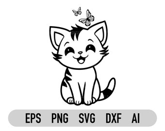 Cute Cat SVG, Curious Kitten Clipart, Cat Svg, Cat Clipart, Peeking Face Animal Svg, Cute Cat Svg, Cut Files for Cricut, Png Dxf Eps, Vector