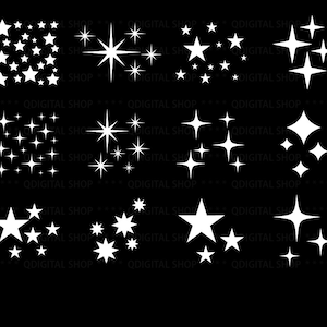 Sparkle Stars Svg, Stars Png, Sparkle Png, Svg file for Cricut, Dxf, Eps, Vector, image 3