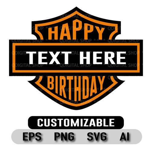 Happy Birthday Svg Cut File Customizable Svg File for - Etsy