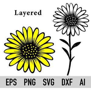 Daisy Svg, Png, Cut File, Daisy Flower Svg, Daisy Clipart, Daisy Svg file for Cricut, Daisy Vinly Decal Svg, Flower Svg, Wildflower Svg, Dxf