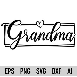 Vovó Svg, Arquivo de Corte, Png, Nana Svg, Vovó Svg, Vovó Abençoada Svg, Arquivos Svg Dxf Eps Png para Máquinas de Corte Cameo Cricut, Família Svg