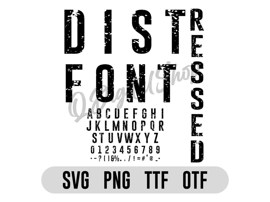 Distressed Font Svg and TTF , Otf, Distressed Alphabet Svg, Vintage ...