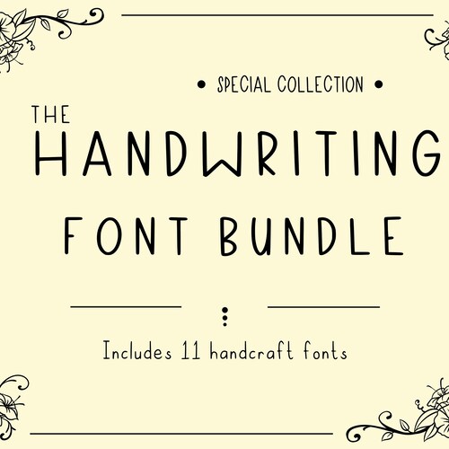Handwriting Fonts Handwritten Fonts Craft Font Font for - Etsy