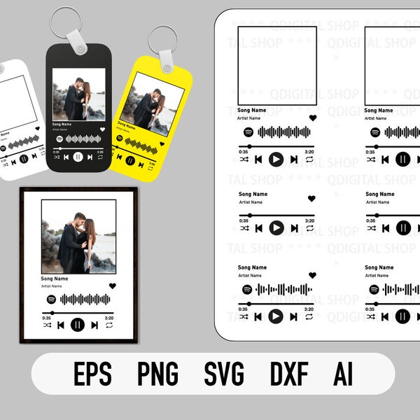 Music Player Bundle Svg, Keychain Svg,Audio Control Buttons, Svg file for Cricut, for Keychain, for Frame , For Arcylic Glass