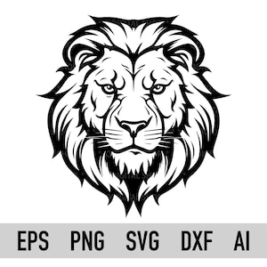 Lion Head Svg| Lion Face Svg| Lion Svg| Lion King Svg| Lion Mascot Svg| Silhouette| Instant Download| Svg file for cricut