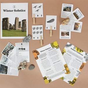 Winter Solstice Unit Study | Printable Nature Study STEM Worksheets Homeschool Resources Curriculum Learning Toddler Activities Montessori