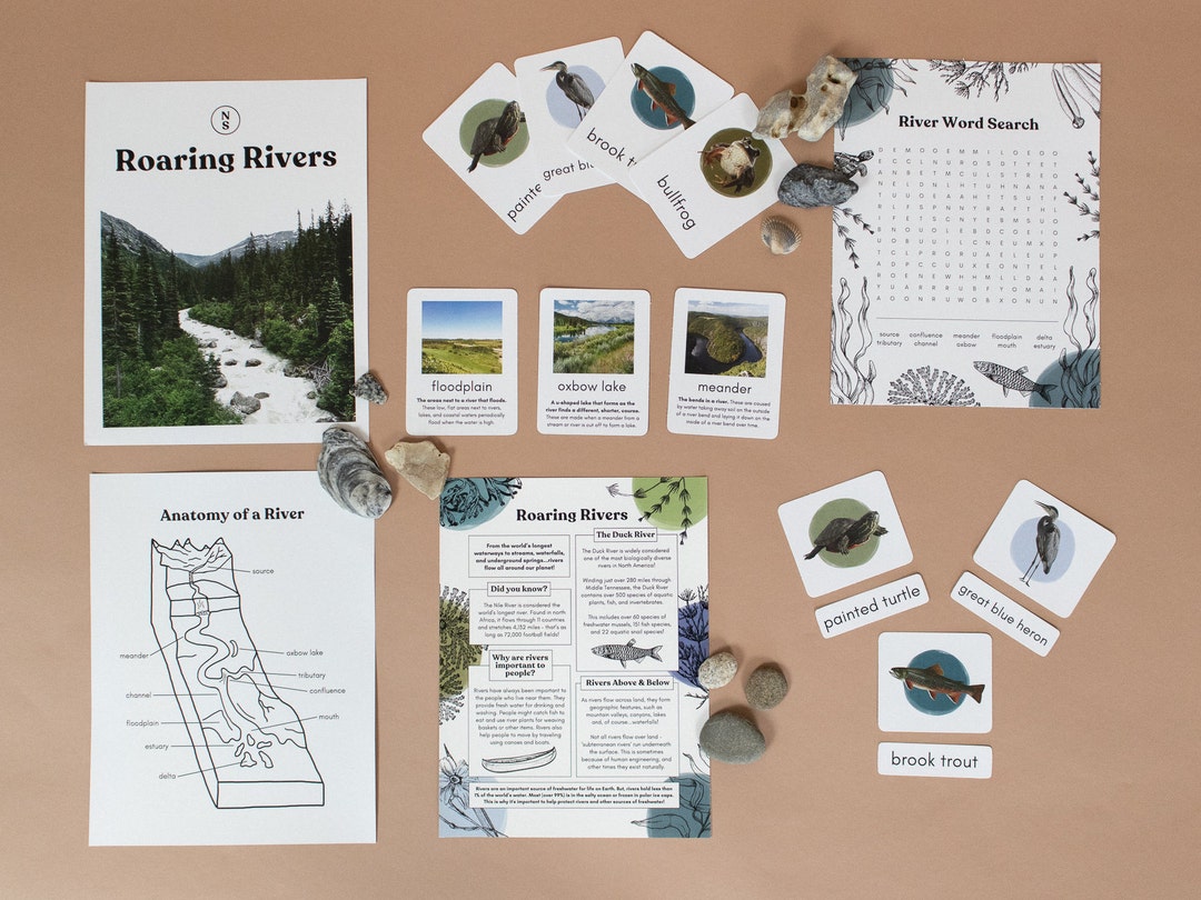 Roaring Rivers Unit Study | Printable Nature Study STEM Worksheets ...