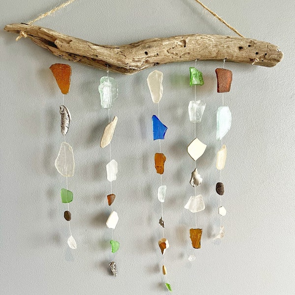 Suncatcher (Med/Lg) Beach Glass Art, Dangle