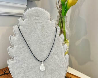 Solid beach glass necklace