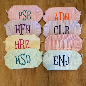 Cosmetic Bag; Personalized Toiletry Bag; Monogrammed Cosmetic Bag; Back to school pencil and crayon bag. Gift