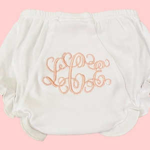 Bloomers; Personalized Bloomies; Monogrammed Diaper Cover; Girls Panty Cover; Shower Gift