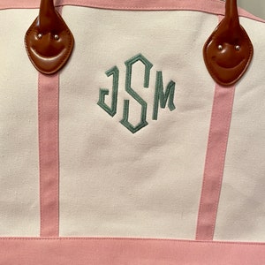 Monogrammed Canvas Weekender Bag: Striped Get Away Bag