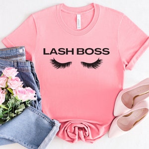 Lash Boss T-Shirt – Lash Artist Shirt, Lash Tech Gift, Beauty Pro Apparel, Unisex Sizes, Custom Print