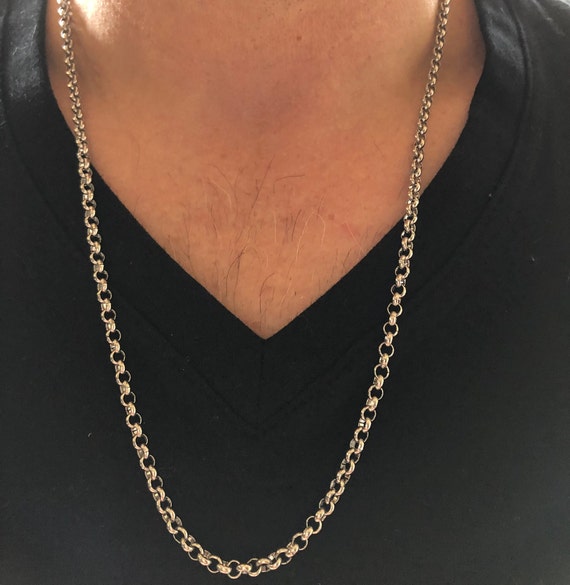 Necklace Chain. Stainless Steel Rolo Chains Quality Strong Necklace. 4mm 3mm Link Etsy