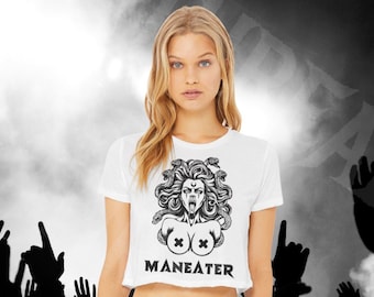 Medusa Maneater Cropped Tee, Medusa Maneater Cropped Tshirt, Medusa Maneater Tee, Medusa Maneater Tshirt, Medusa Maneater Crop Tee, Sexy Tee