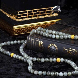 Tasbih Labradorite Stone Beads, Islamic Prayer Beads, 925 Sterling Silver Islamic Rosary, Meditation Beads, Ramadan Gift, Islamic Gift