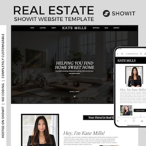 Real Estate Showit Website | Real Estate Agent Website Template | Showit Website Template | Website for Real Estate Marketing | Real Estate