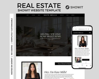 Real Estate Showit Website | Real Estate Agent Website Template | Showit Website Template | Website for Real Estate Marketing | Real Estate