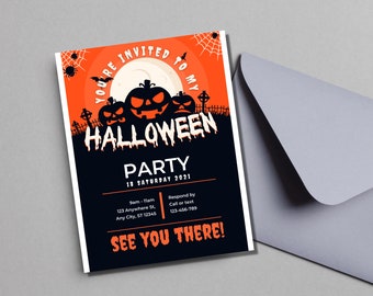 Halloween Costume Party Invitation White Halloween Costume Invite Spooky Halloween Costume Party For Adults Halloween Party Editable Prints