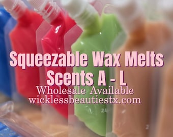Wholesale Squeezable Wax Melts 7 oz. Each/ Triple Fragrance Oil, NO LABELS