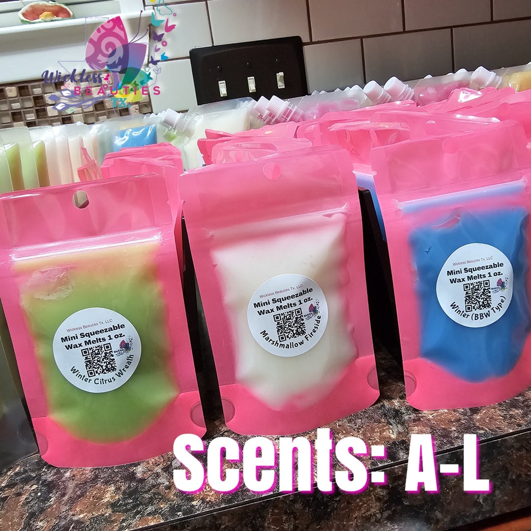 Mini Squeezable Wax Melts 1 Oz. Scents AL, Wax Warmers, Electric