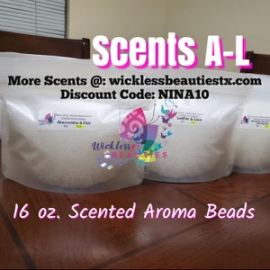 16 oz/ 1 lb Cured Scented Aroma Beads, Car Freshies, Car Freshener, Scent, 8:2 ratio, Air Freshener, Fragrance oils, Scents, Sachet bags