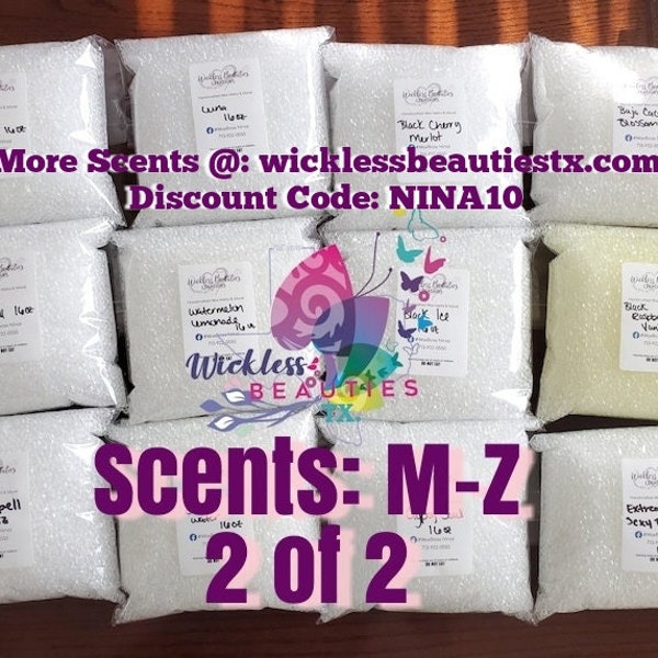 Cured Scented Aroma Beads, Scents M - Z, 1 oz./ 8 oz/ 16 oz/ 1 lb, Car Freshies, Car Freshener, Scent, 8:2 ratio