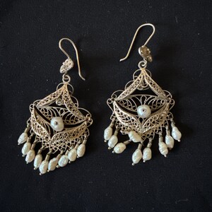Gold Plated Dainty Filigree Drop Jewelry