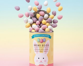 Personalised Bunny Mini Eggs Tin - Easter Gift Filler