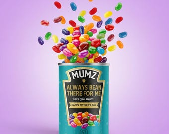 Mother's Day Gift Sweets for Mum - Always Bean, Personalised Jelly Beans Tin with Name