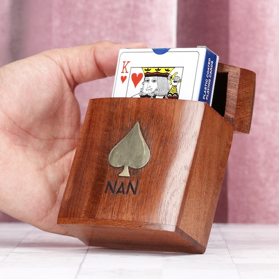Personalised Playing Card Holder - Luxury Card Set | Games for Him | Keepsake Game | Travel Card Gift | Christmas for Him